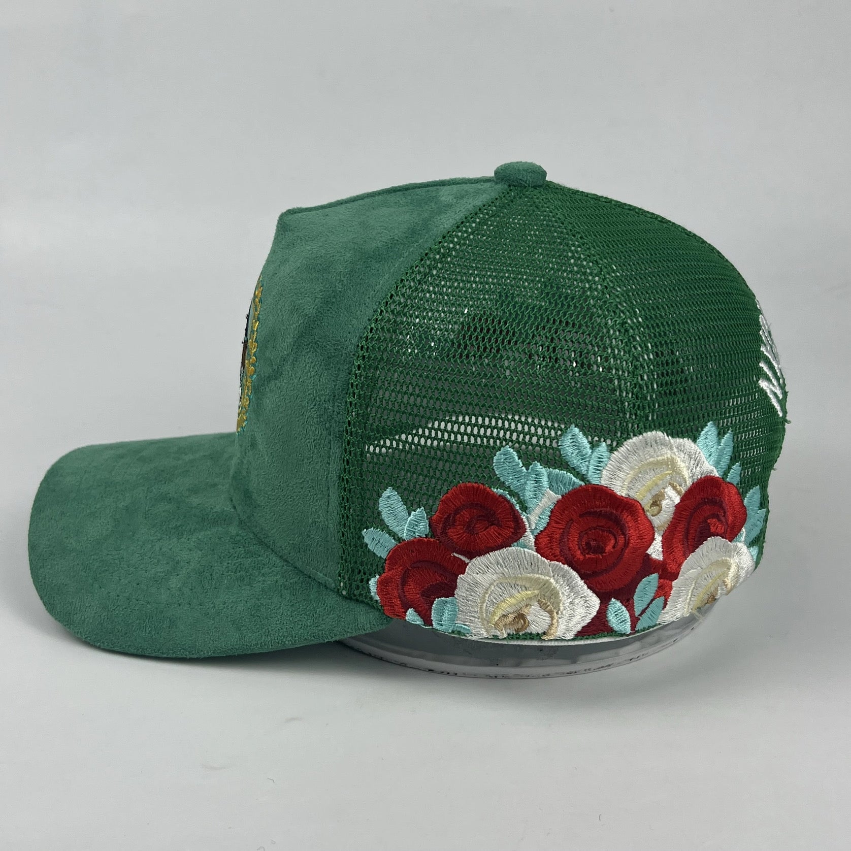 The Derby Crown Emerald Suede Trucker Ha