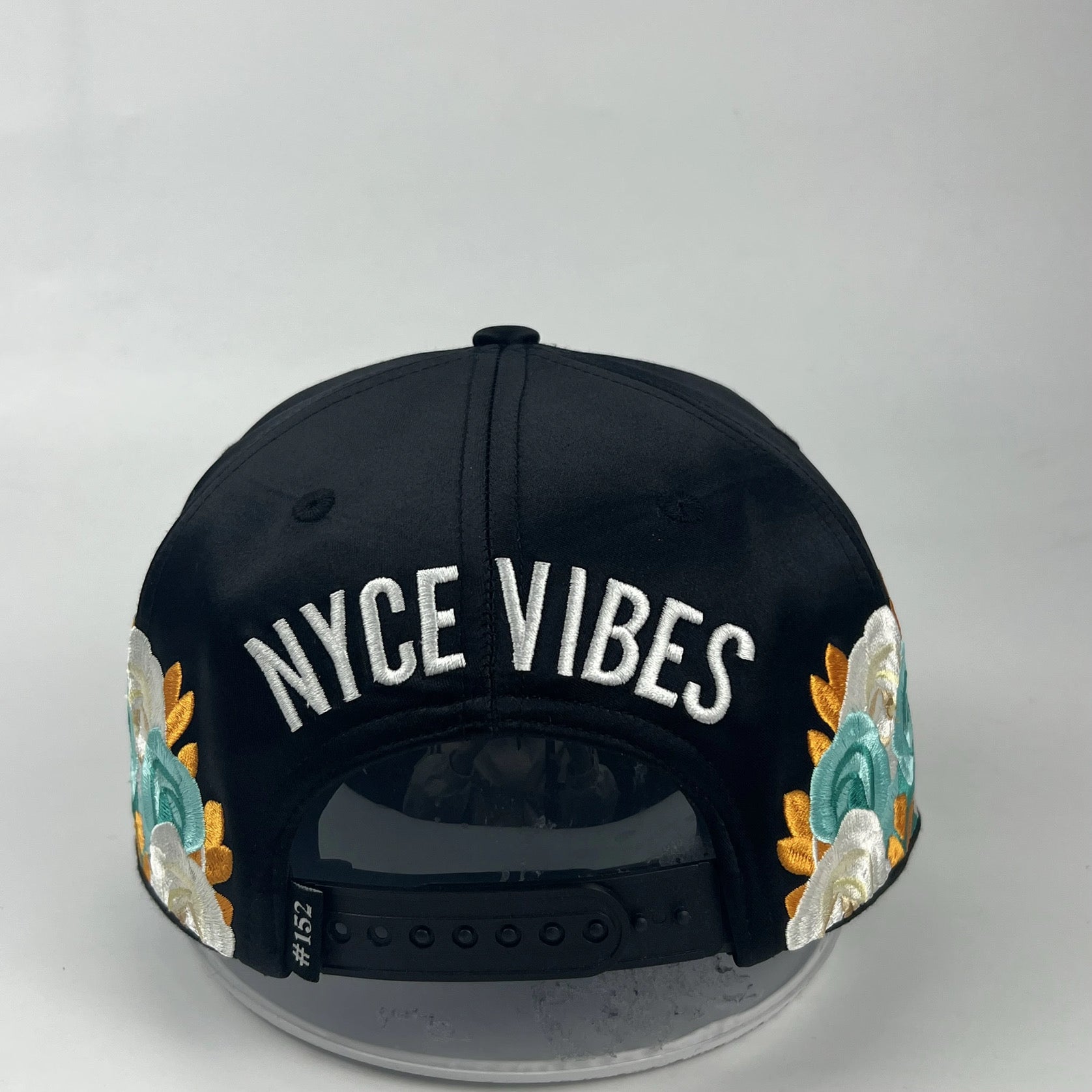 The Derby Crown Black & Baby Blue Satin-Lined Snapback