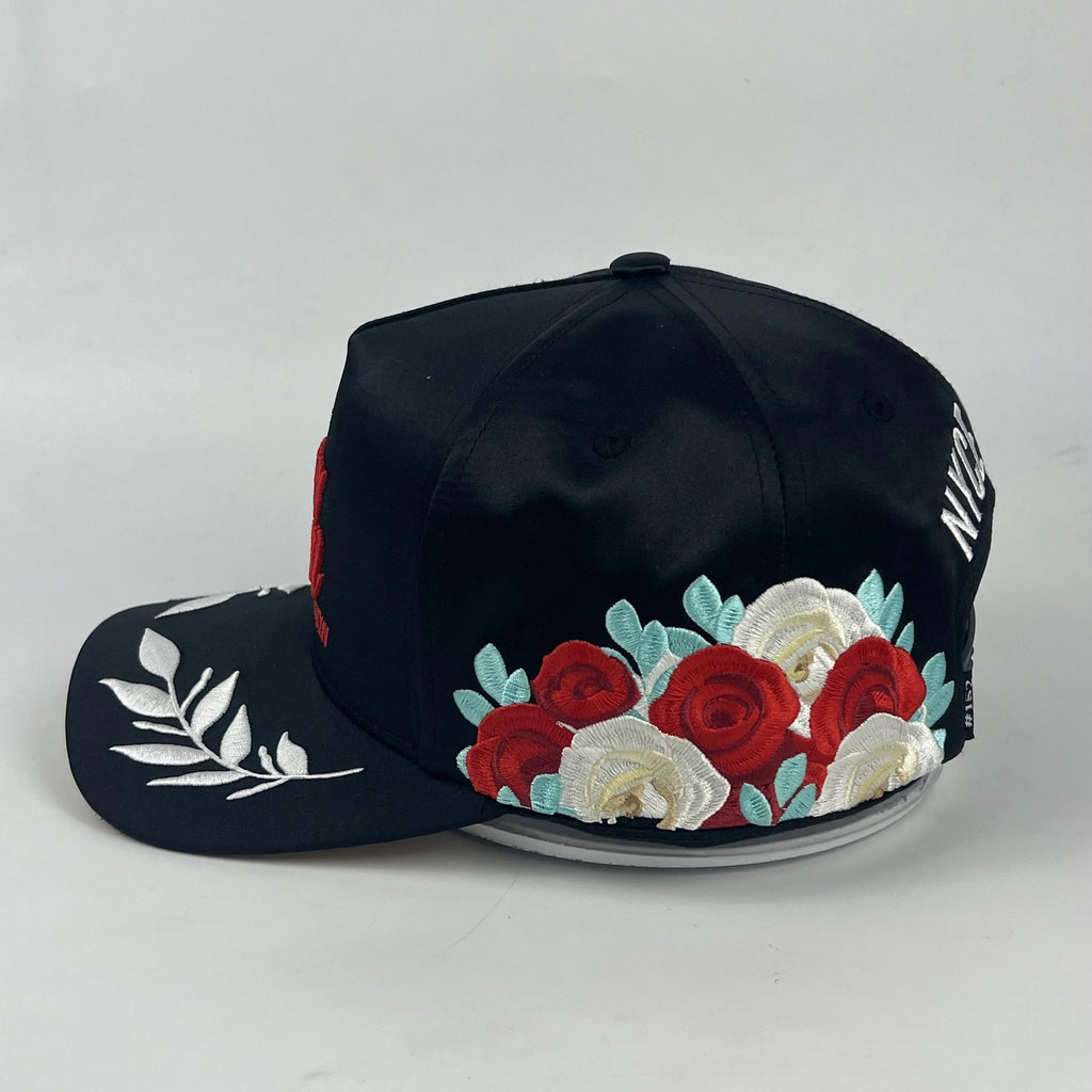 The Derby Crown Black & Red Satin-Lined Snapback
