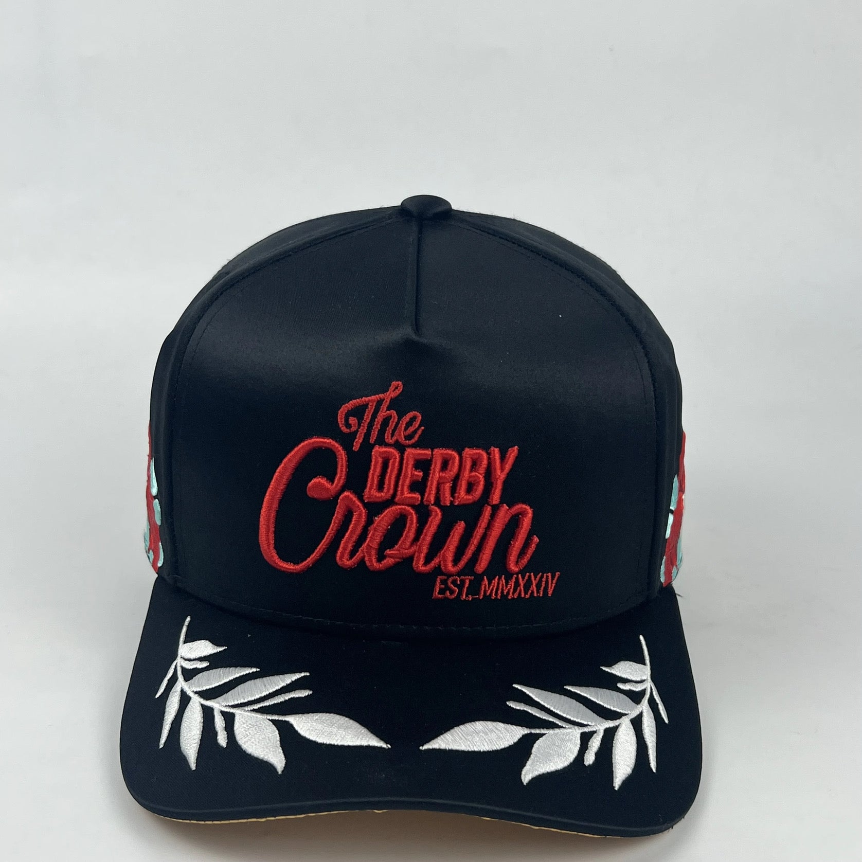 The Derby Crown Black & Red Satin-Lined Snapback