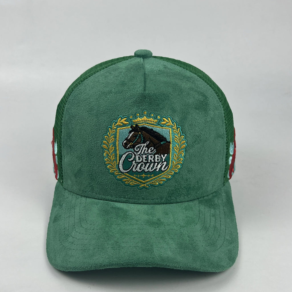 The Derby Crown Emerald Suede Trucker Ha