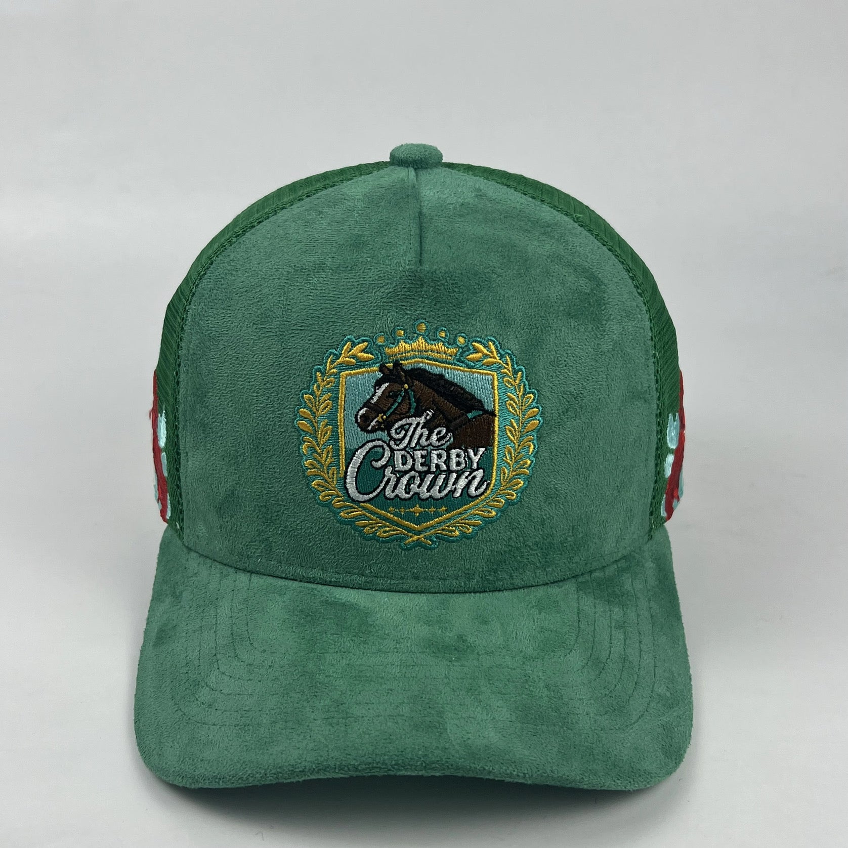 The Derby Crown Emerald Suede Trucker Ha
