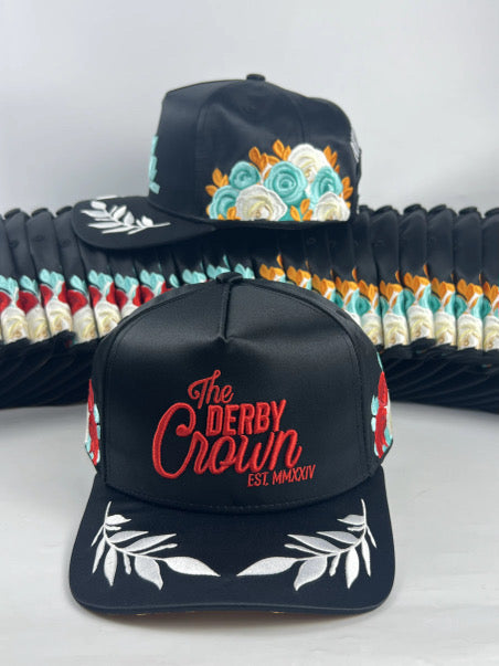 The Derby Crown Black & Red Satin-Lined Snapback